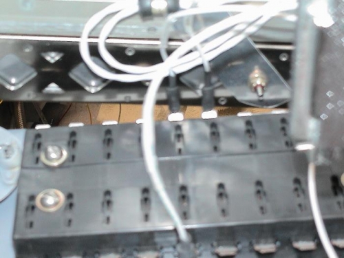 The Main buss with the Trim power wires connected.