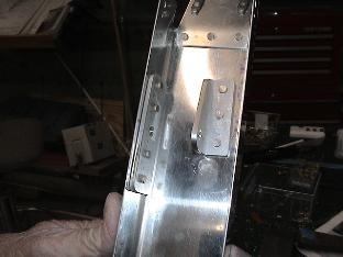 Riveted the actuator plate and angle to the upper Channel