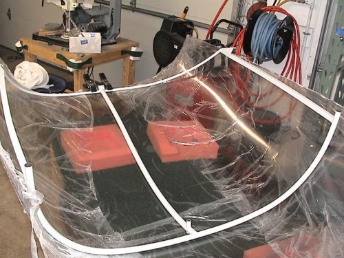 Layed the frame inside the canopy.