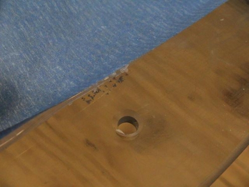 Close up of Countersunk hole