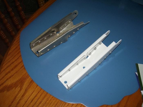 Deformed Aluminium Bracket and New Steeel Bracket