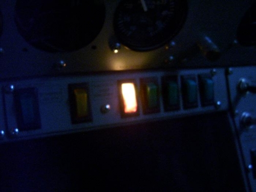 Showing Right Landing Light Switch Activated