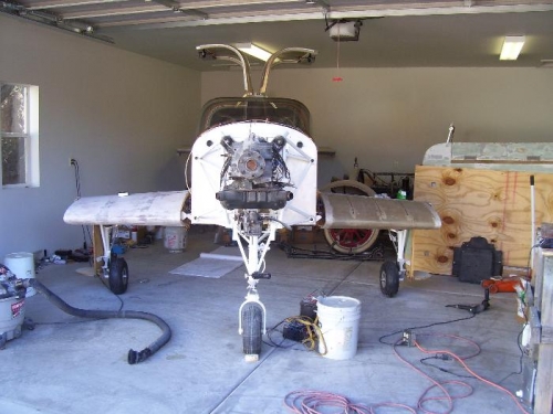 Tank Temporarily Mounted to Left Side of Aircraft
