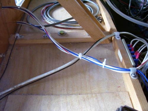 Limit Switch Wiring Tied Down Behind Instrument Panel