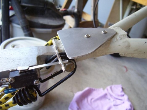 Pilot Side Close-up of Over Center Assembly