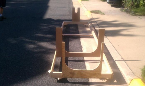 Completed Jig on casters