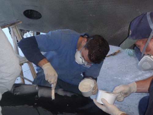 resin and flox build up