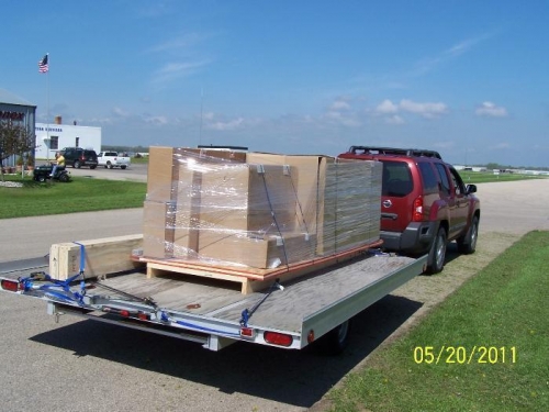 Sonex Kit Pallet Secured and Ready to Depart for 57C, East Troy, WI #1654