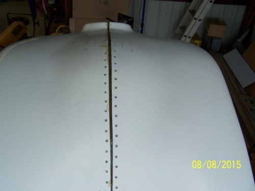 Fiberglass Applied to Close Gap in Bottom Of Cowl #4779