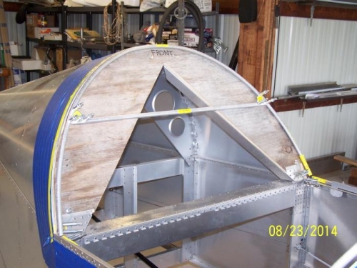 Aft Canopy Frame Drilled & Clecoed #3639