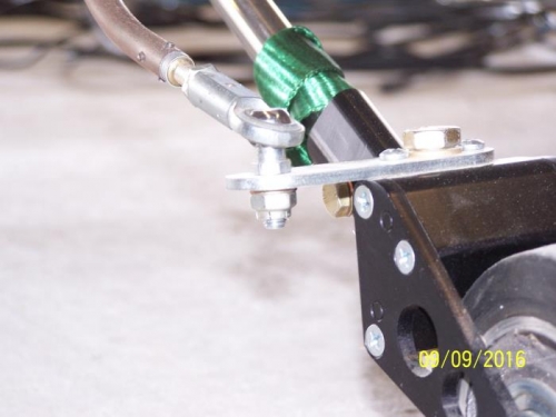 Tailwheel Push Rod Steel Locking Nuts Installed #5113