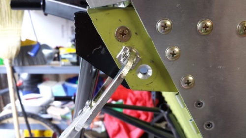 Holes drilled and countersunk