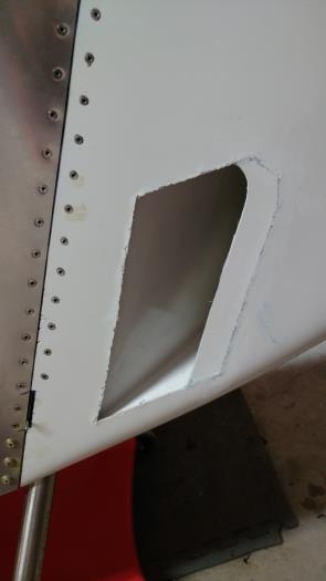 Fiberglassed hole smaller.