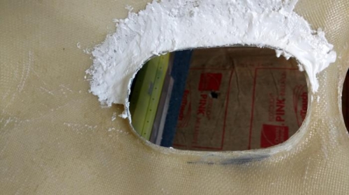 Epoxy micro sphere over intake