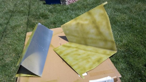 Primed Rudder and Vertical Stabilizer Skin