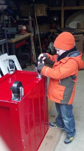 Zackary Installing Casters