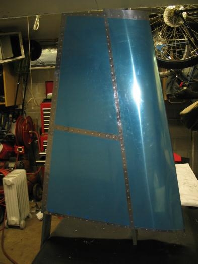 Finished riveting vertical stabilizer