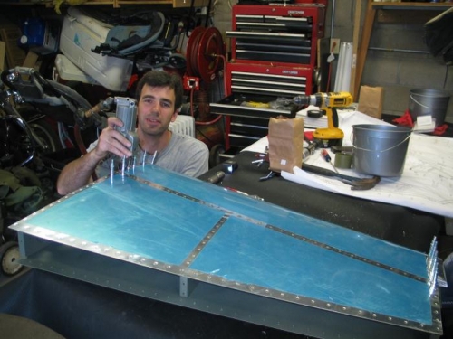 Riveting Vertical Stabilizer