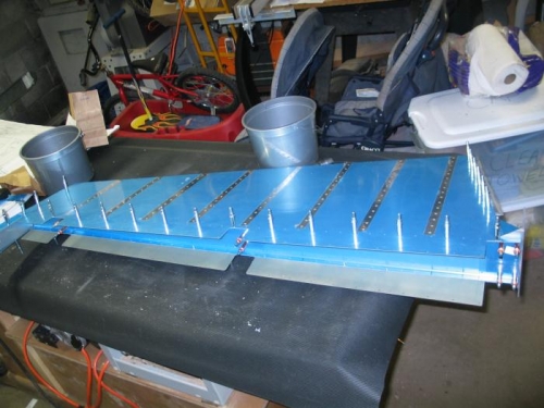 Assembled and match driled rudder skeleton and rudder skin