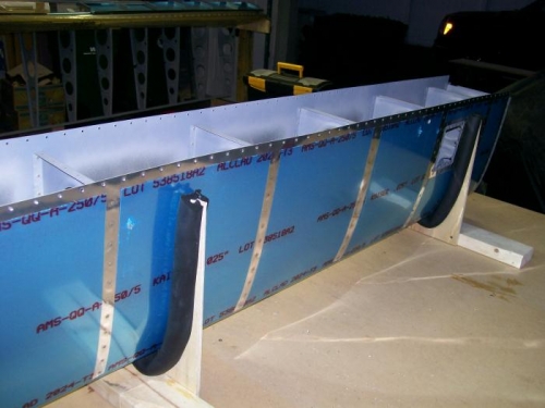 Bottom of left leading edge is finished with only a little left on the top