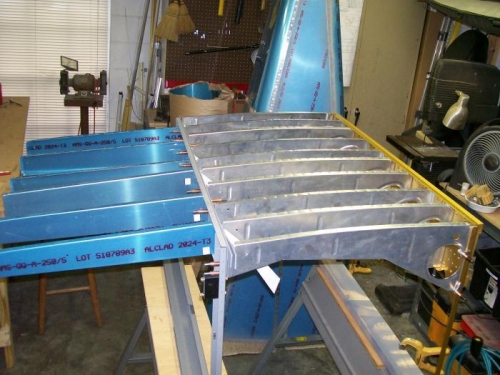 Center section clecoed together