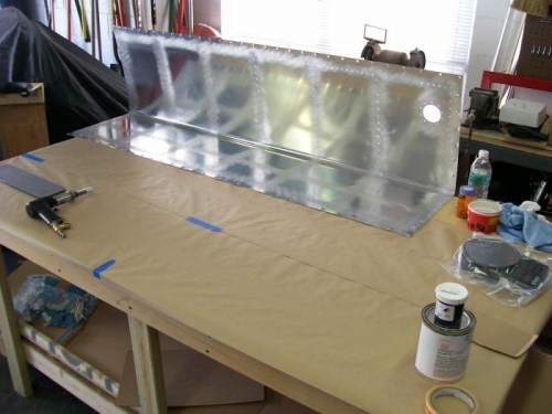 Tank skin and parts all washed and cleaned with MEK