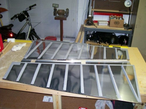 Skins back-riveted to skins