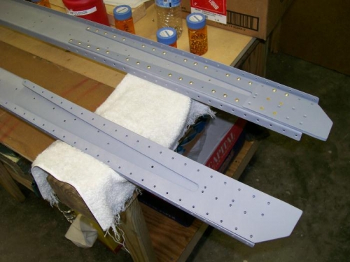Left rear spar finished and about to start Right rear spar