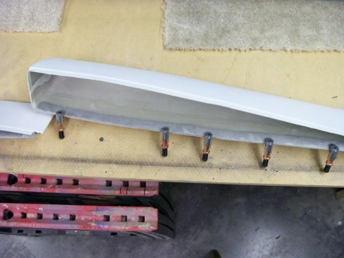 Finished adding strips to the rivet line