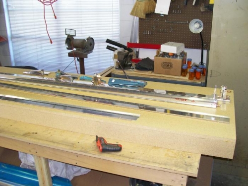 Gap fairings match drilled and on top of new temporary flap table top.