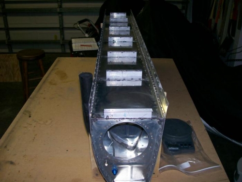 Tank baffle is installed and sealed