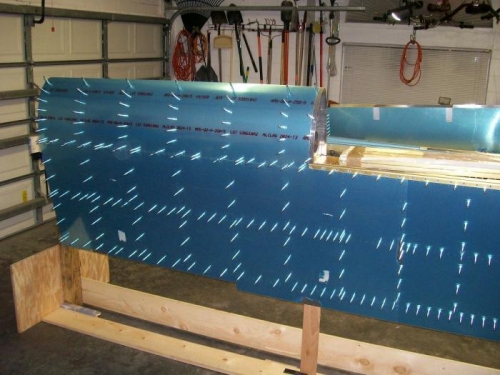 Leading edge finished and attached for match drilling