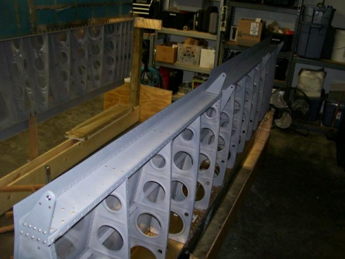 Finished attach brackets on rear spar