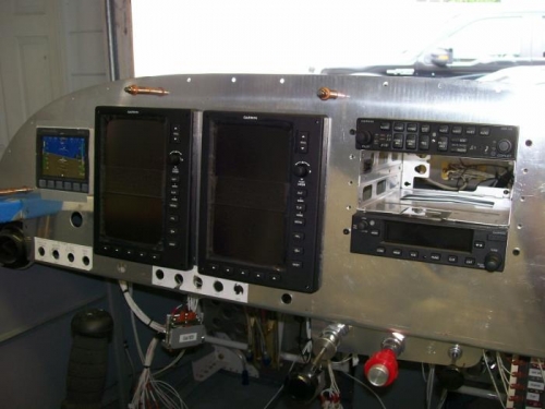 Radios slid in place after ttrays were installed