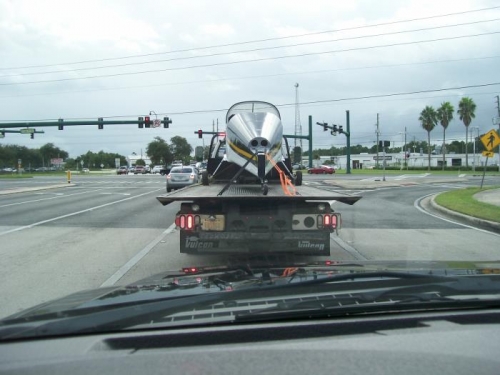 Off to the airport with a threat of rain