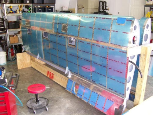 Left wing bottom skin complete