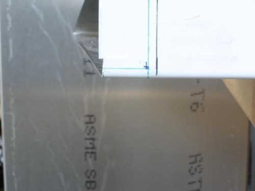 drill location for rounded corner of flap drive cut-out