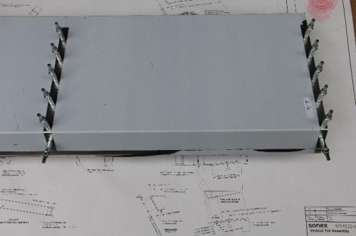 Ribs cleco'd in place