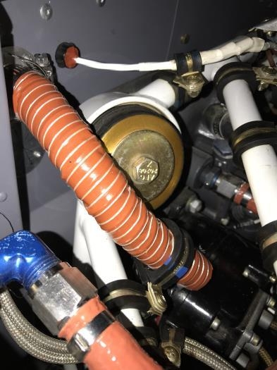 Left Magneto Colling Hose with Cushion Clamp