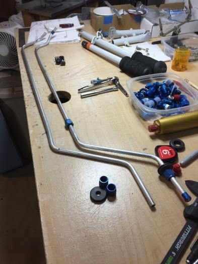 New cross over fuel line fabricated