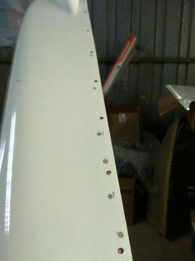 New rivet holes drilled