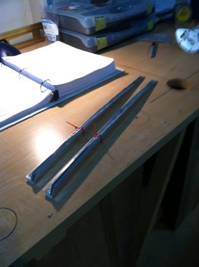 Rudder Stiffners cut, trimmed and finished