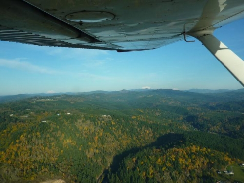 Over the Columbia River looking towards Mt St Helens