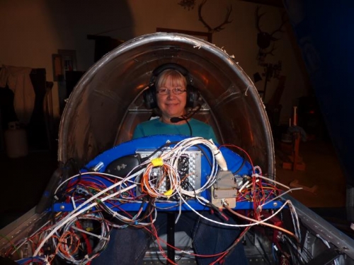 Rosie in the cockpit