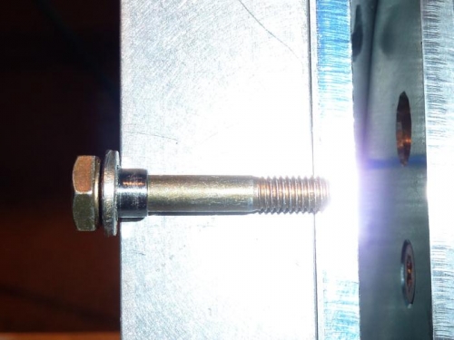 Machined bushing for one bolt on spar that had a void between layers.