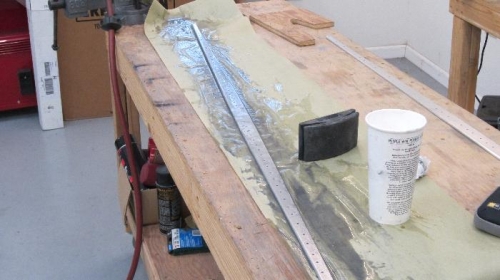 Wet-sanding spar strips