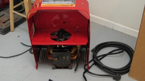 Welder opened up for new cord