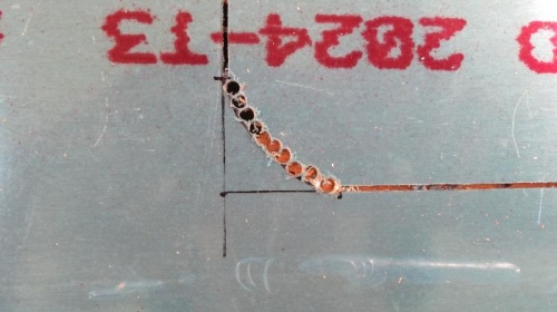 Cutting a curve with a drill bit