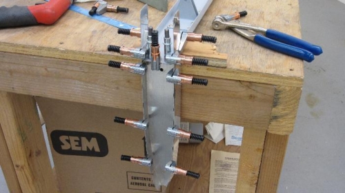 end rib (with strips for alignment)