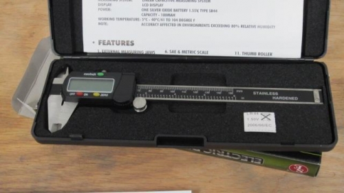$10 digital caliper.  Seem like it should actually work well.